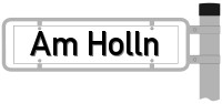 Strassenschild  Am Holln