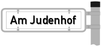 Strassenschild Am Judenhof