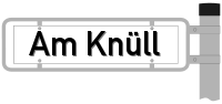 Straßenschild: Am Knüll