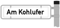 Strassenschild  Am Kohlufer