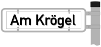 Strassenschild  Am Krögel