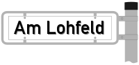 Strassenschild Am Lohfeld