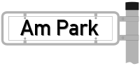 Strassenschild Am Park