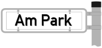 Straßenschild: Am Park