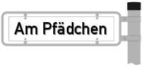 Strassenschild  Am Pfädchen