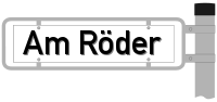 Strassenschild Am Röder