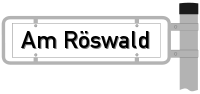 Strassenschild Am Röswald