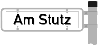 Strassenschild  Am Stutz