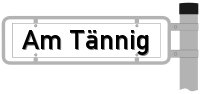 Strassenschild Am Tännig