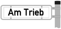 Strassenschild Am Trieb