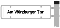 Strassenschild  Am Würzburger Tor