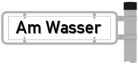 Strassenschild Am Wasser