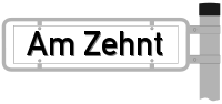 Strassenschild  Am Zehnt