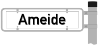 Strassenschild  Ameide