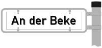 Strassenschild An der Beke