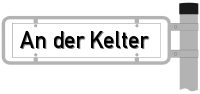 Strassenschild  An der Kelter