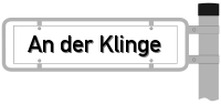 Strassenschild  An der Klinge