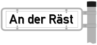 Strassenschild An der Räst