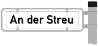 Strassenschild An der Streu