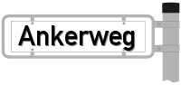 Strassenschild Ankerweg
