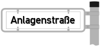 Strassenschild Anlagenstraße