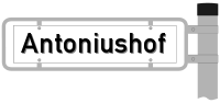 Strassenschild  Antoniushof