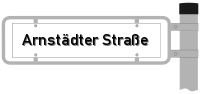 Strassenschild von der Arnstädter Straße