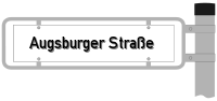 Schild Augsburger Straße