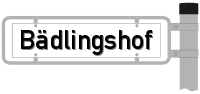Strassenschild vom Bädlingshof