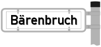 Strassenschild vom Bärenbruch