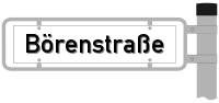 Strassenschild von der Börenstraße