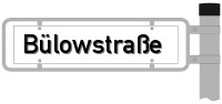 Strassenschild von der Bülowstraße