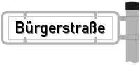 Straßenschild: Bürgerstraße