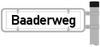 Strassenschild vom Baaderweg