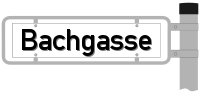 Strassenschild von der Bachgasse