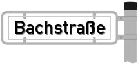 Straßenschild: Bachstraße