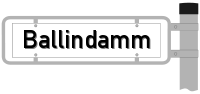 Strassenschild vom Ballindamm