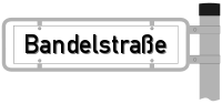 Strassenschild von der Bandelstraße