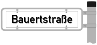 Strassenschild von der Bauertstraße