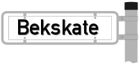 Strassenschild vom Bekskate
