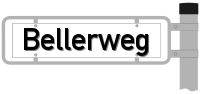 Strassenschild vom Bellerweg