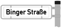 Strassenschild von der Binger Straße