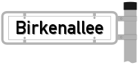 Straßenschild: Birkenallee