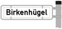 Straßenschild: Birkenhügel