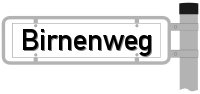 Strassenschild vom Birnenweg