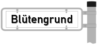 Strassenschild vom Blütengrund