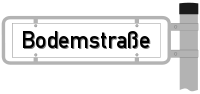 Strassenschild von der Bodemstraße