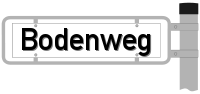 Strassenschild vom Bodenweg