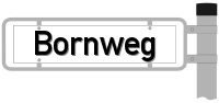 Schild Bornweg