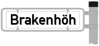 Straßenschild: Brakenhöh